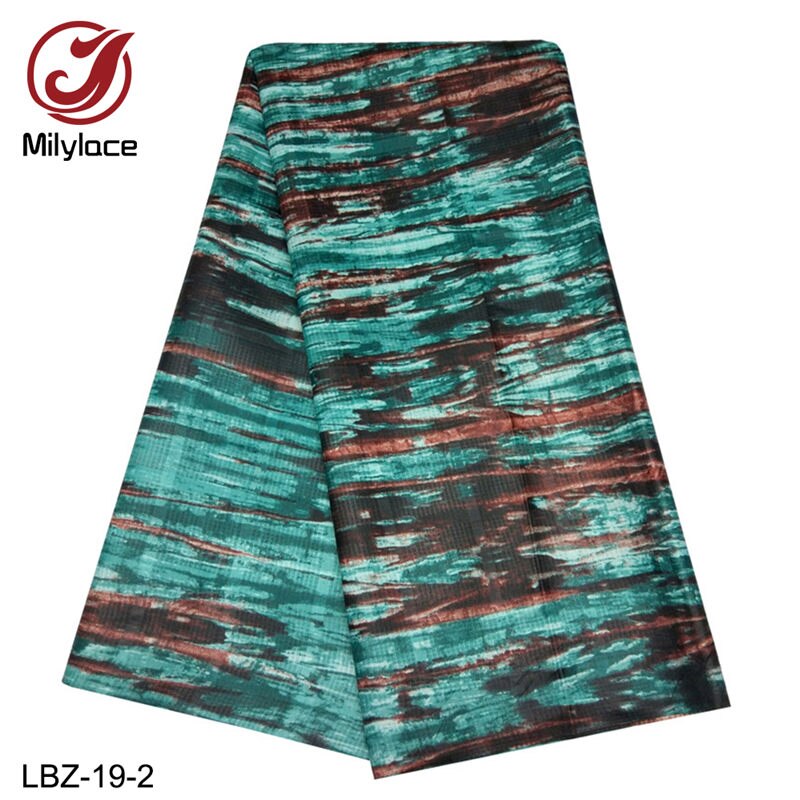 Latest Plaid Tie-dye Bazin Cotton Fabric African Style Cotton Fabric for Daily Clothing LBZ-19