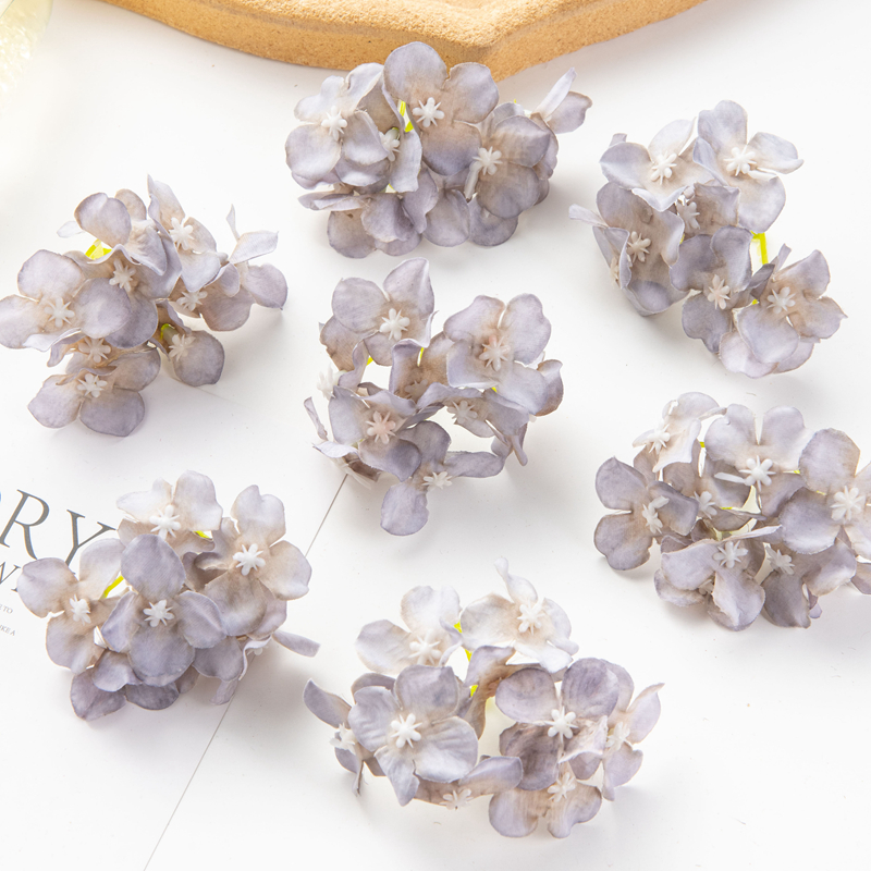 10Pcs Artificial Flowers Wedding Centerpieces for Tables Outdoor Garden Home Decoration Party Christmas Scrapbook Silk Hydrangea