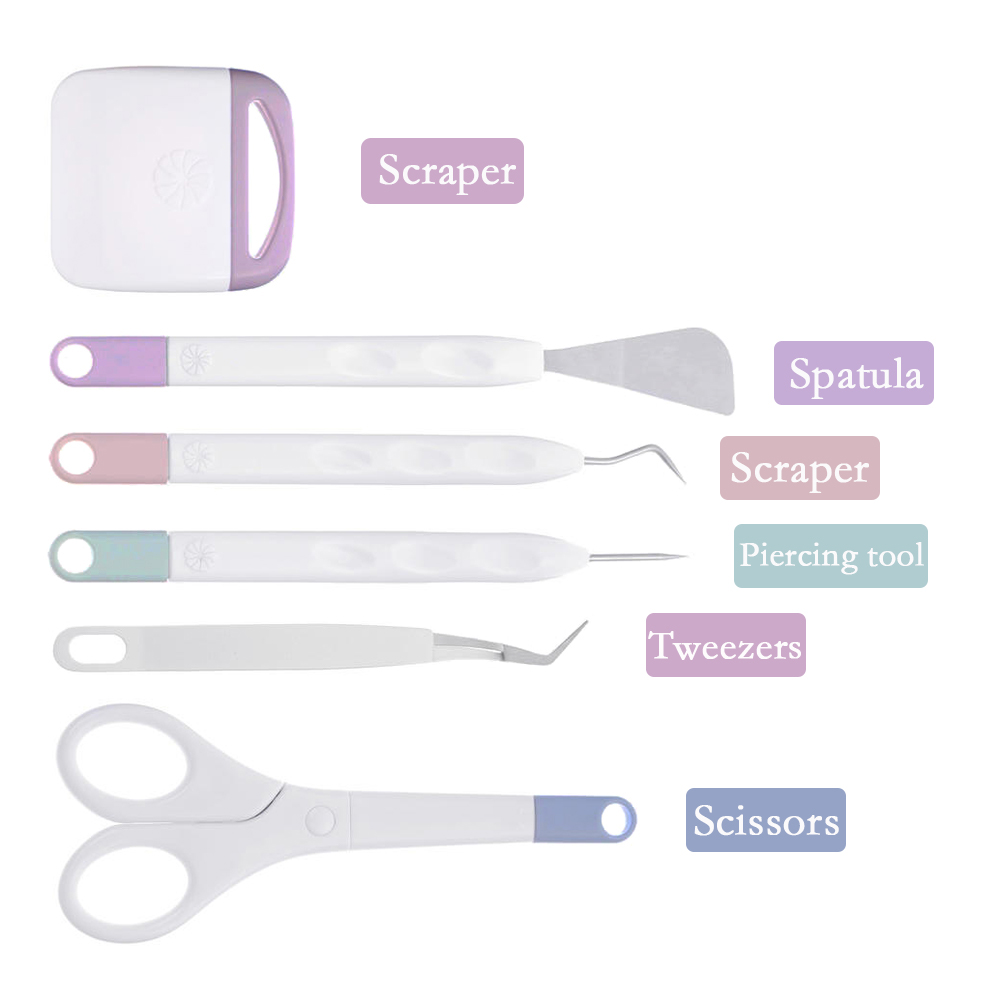 Vinyl Weeding Tools Set, Weeding Tool For Vinyl With Hook Weeder, Piecing Tool Vinyl, Starter Tool Kit For Cricut Joy
