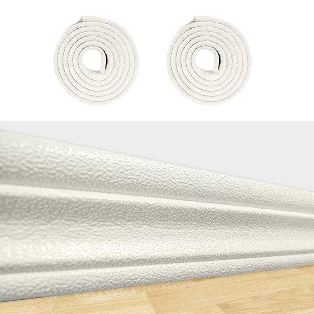 2pcs 3D Foam Border Wall Stickers Self-adhesive Strip Decoration Foam Frame Strip Wallpaper Waterproof Wall Sticker