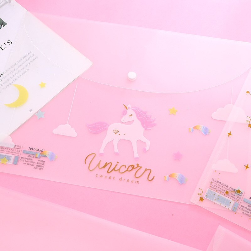 Flying Sky Unicorn File Bag Document Bag File Folder Stationery Filing Production