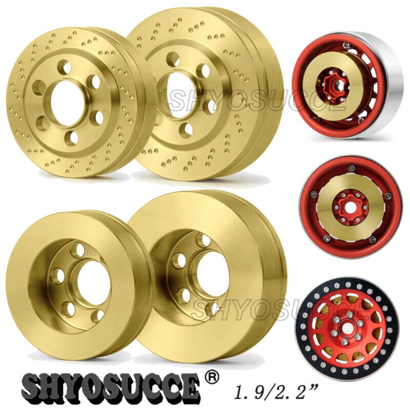 SHYOSUCCE 2 sztuk 1.9 "2.2" przeciwwaga felgi waga metalowe dla TRX-4 SCX10 90046 gąsienica RC