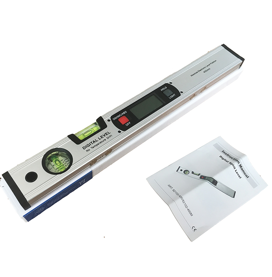 Digitaler Winkelmesser, Neigungsmesser, elektronische Wasserwaage, 360 Grad, mit/ohne Magneten, Wasserwaage, Neigungstest, Lineal 400 mm