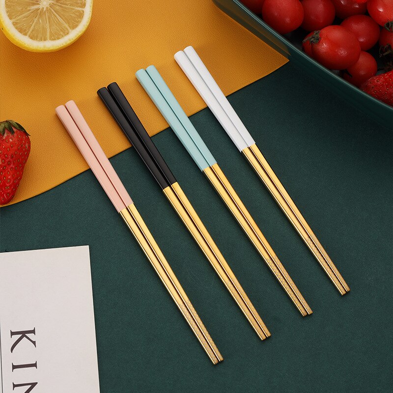 304 Stainless Steel Chopsticks Spoon Set Cutlery Set Flatware Set Tableware Soup Spoon Portable Cultery With Box