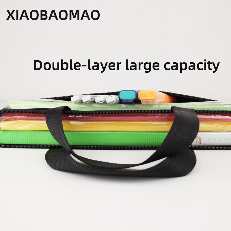 Folder Document Bag Man Laptop Handbags Portable File Bag Business Briefcase Organizer Notebook Handbags Solid Color