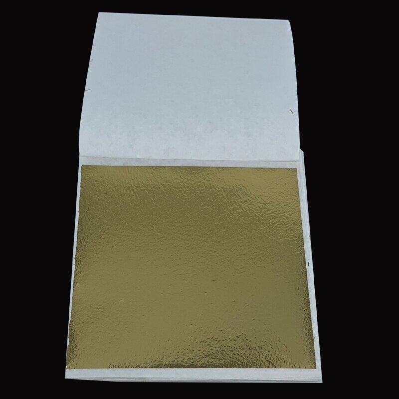 80 x 85 mm 100 ark taiwan förgyllande folieark - färgglada guldblad klistra in möbellinjer väggtelefonfodral hantverk dekoration: Konstgjort guld