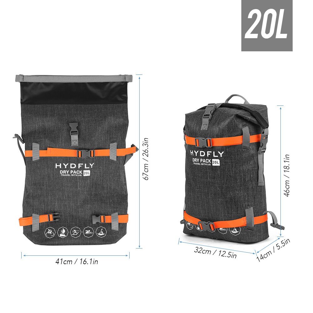 Sac à dos flottant imperméable à l'eau pour Sports nautiques en plein air sac à dos flottant pour Trekking en rivière 10L/15L/20L