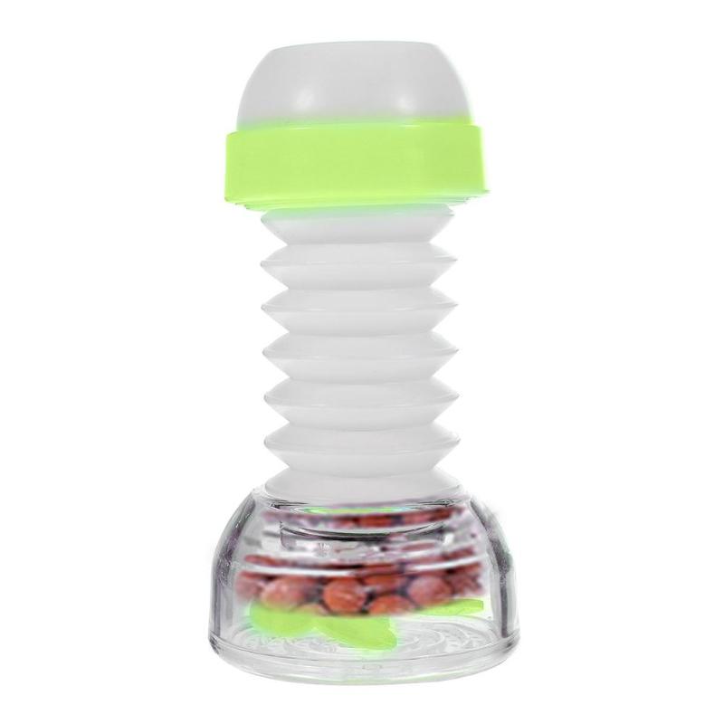 360 Degree Rotatable Water Saving Filters Faucet Mounted Dual Spout Kitchen Sink Taps Sprayer Shower Head Nozzle Faucet: Green with Stone