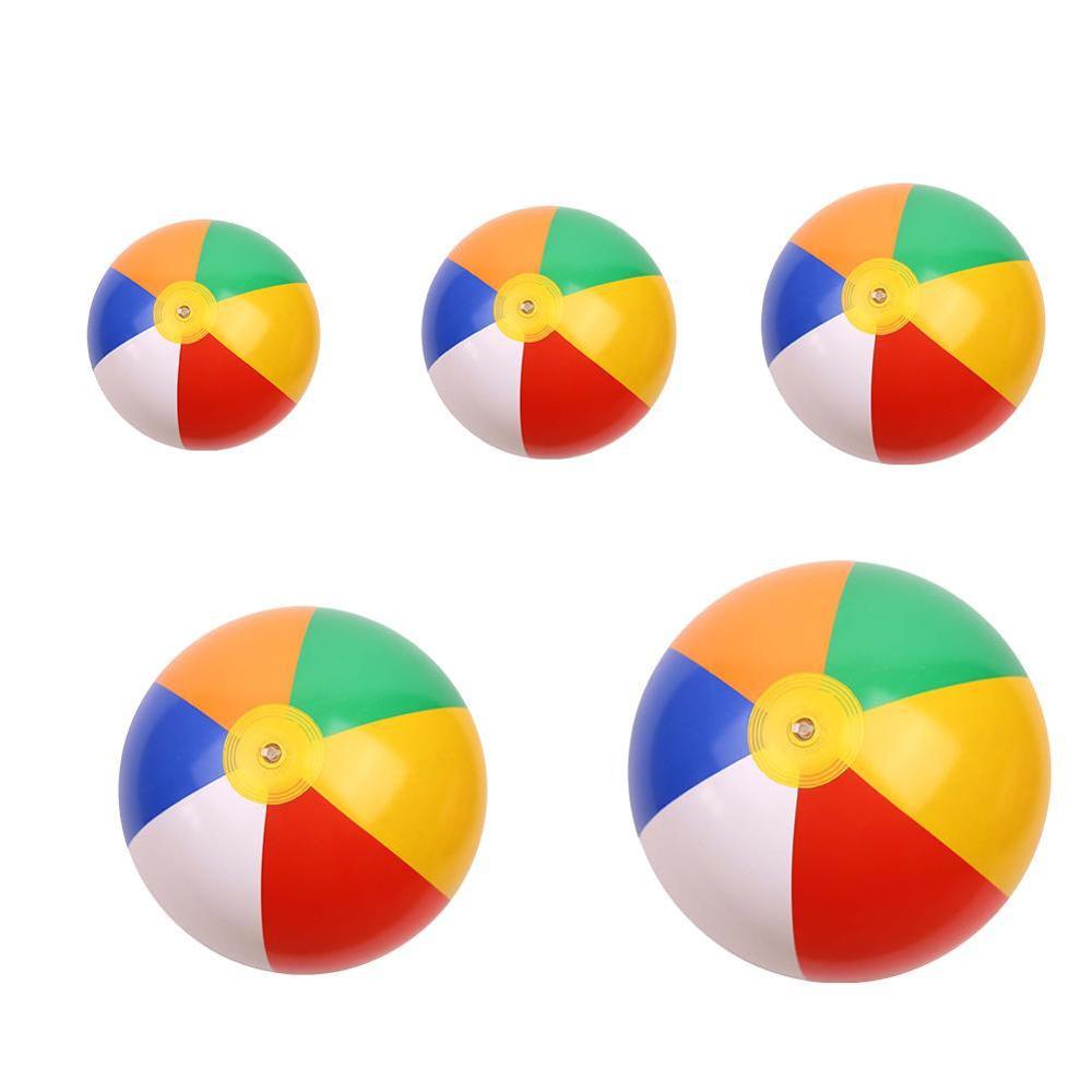 12/14/16/18/20/25inches Inflatable Beach Ball PVC Water Balloons Rainbow-Color Balls Summer Outdoor Beach Swimming Toys