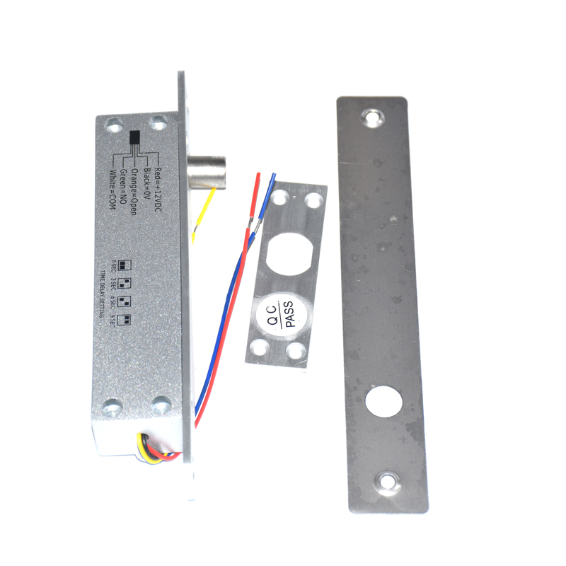 Fail secure fail safe optional Steel DC 12V Electric Bolt Lock Solenoid Electric Door Lock 5 wires feedback lock