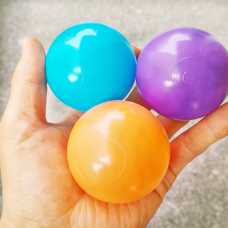 Juguetes ecológicos para bebés, pelota colorida, pelota de plástico suave para el océano, juguete divertido para nadar, piscina de agua, Bola de ola de mar de 5,5 cm