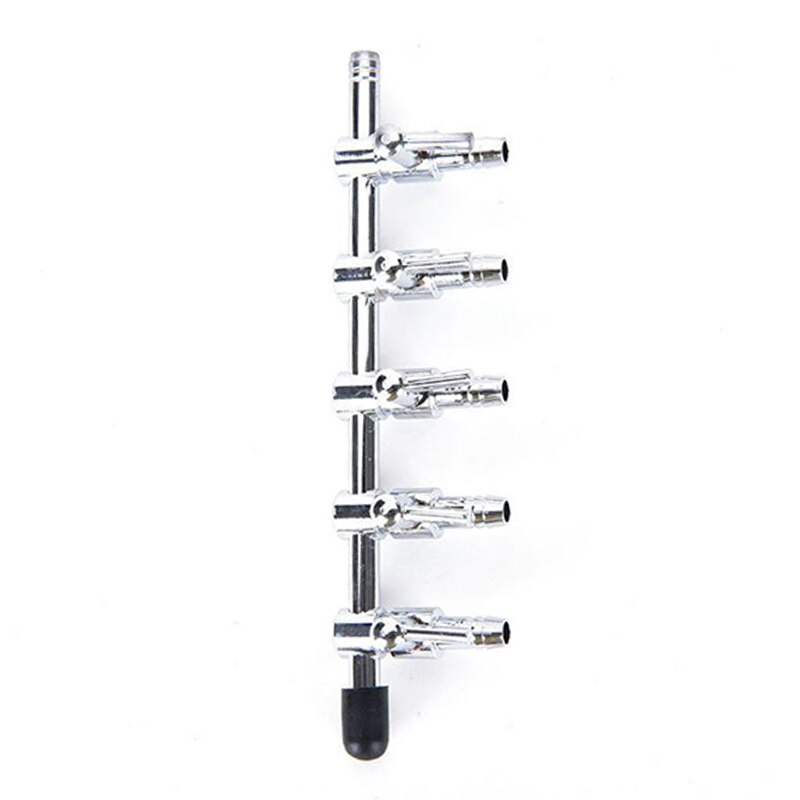 Aquarium Fish Tank Air Pump Splitter Distributor Flow Tube Pipeline Stainless Steel Control Valve Aquaria Accessories 5 Ways: 05