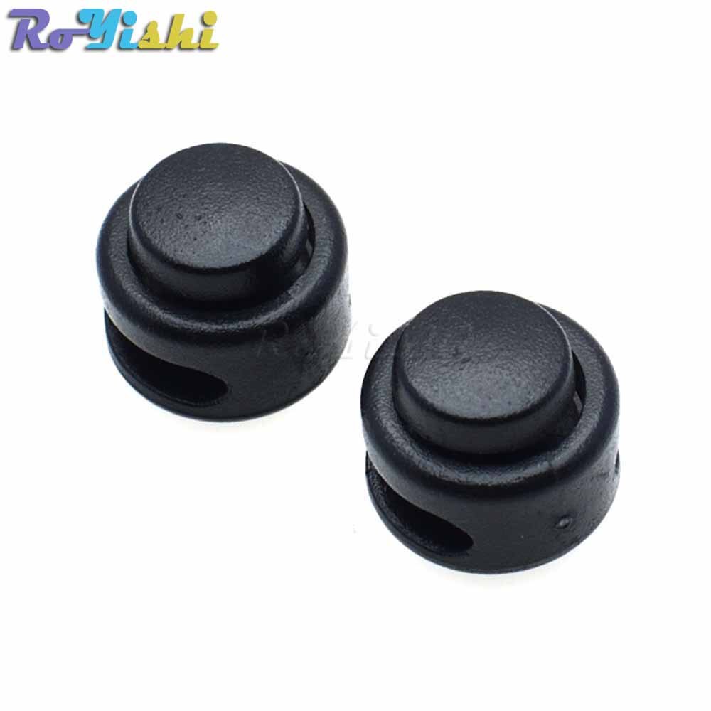 10 teile/paket Kunststoff Schnur-verschluss Umschalten Stopper Schwarz Für Paracord Größe: 11mm * 12mm