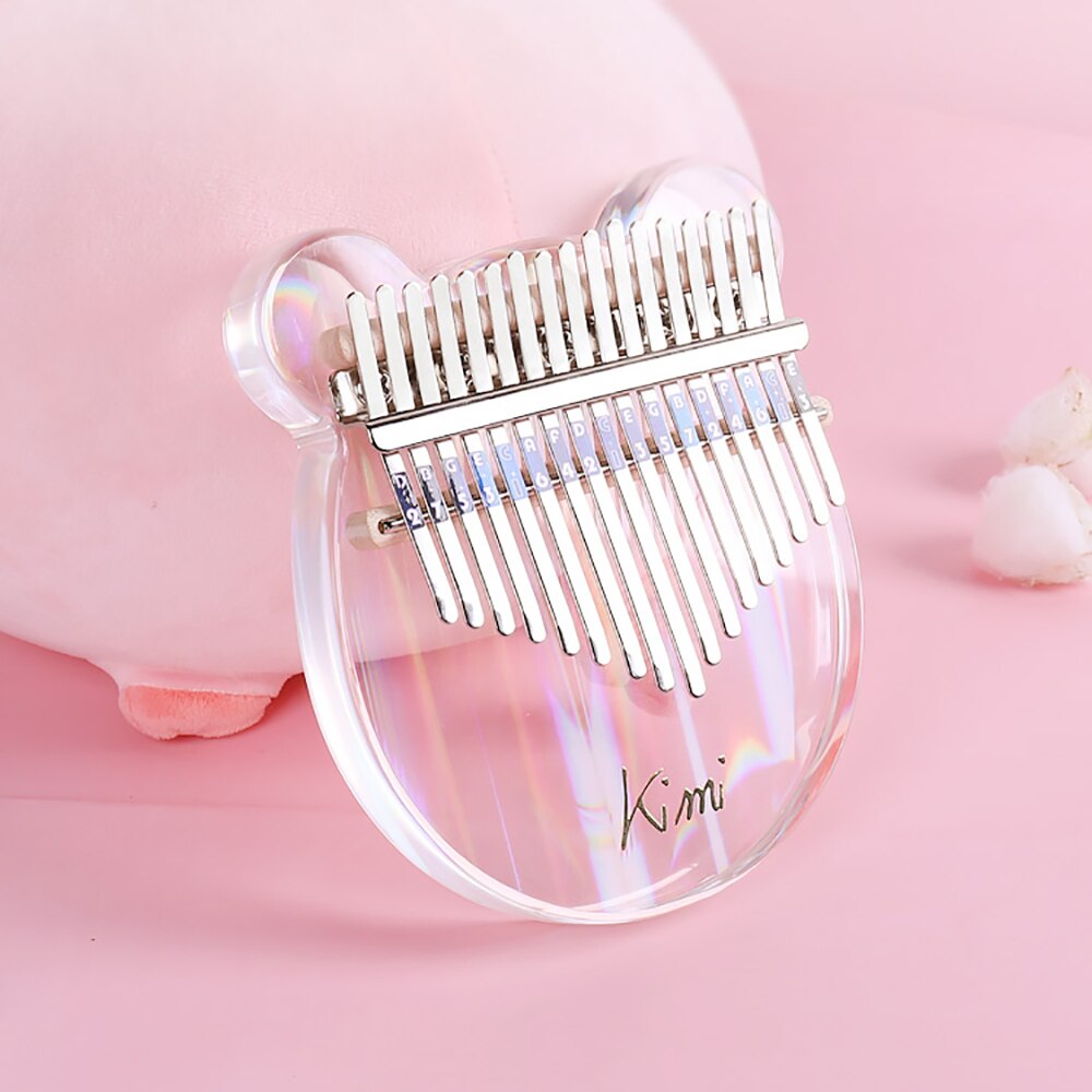 Kimi Kalimba acrylique 17 clé Transparent pouce Piano doigt Piano avec accordeur marteau bâton Kalimba étui arc-en-ciel Kalimba