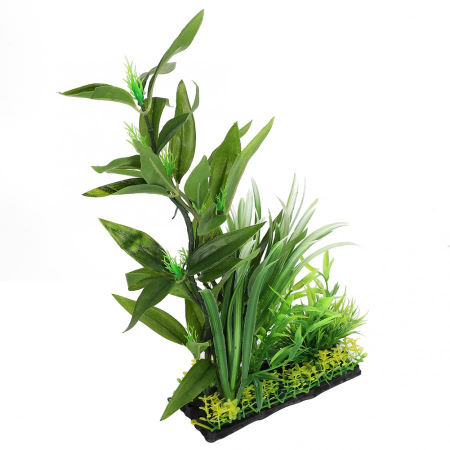 Plastik akvarium kunstig levende form høj simulering jungle vand plante tilbehør til akvarium landskab dekoration