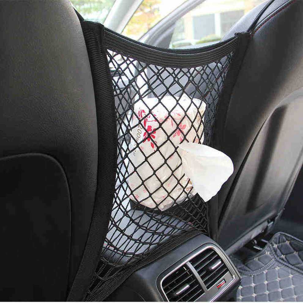 Bil ryddelige bageste bagagerum bagagerum opbevaring organisator lomme elastisk mesh netpose