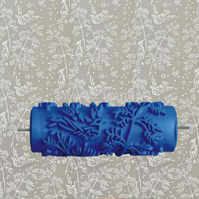 Rodillos estampados para pared de 5 pulgadas, herramientas de decoración, juego de cepillo de rodillo de goma de 5 pulgadas, patrón 3D, papel tapiz, máquina de pintura para decoración de habitación
