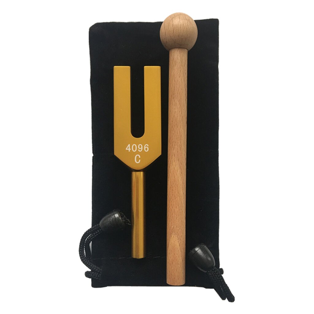 The7boX 528HZ Stemvork, Aluminiumlegering Stemvork Biedt Nauwkeurige Frequentie, Uitgerust met Siliconenhamer en Houten Stemvork, Geschikt voor Geluidstherapie, Yoga, Meditatie en Ontspanning