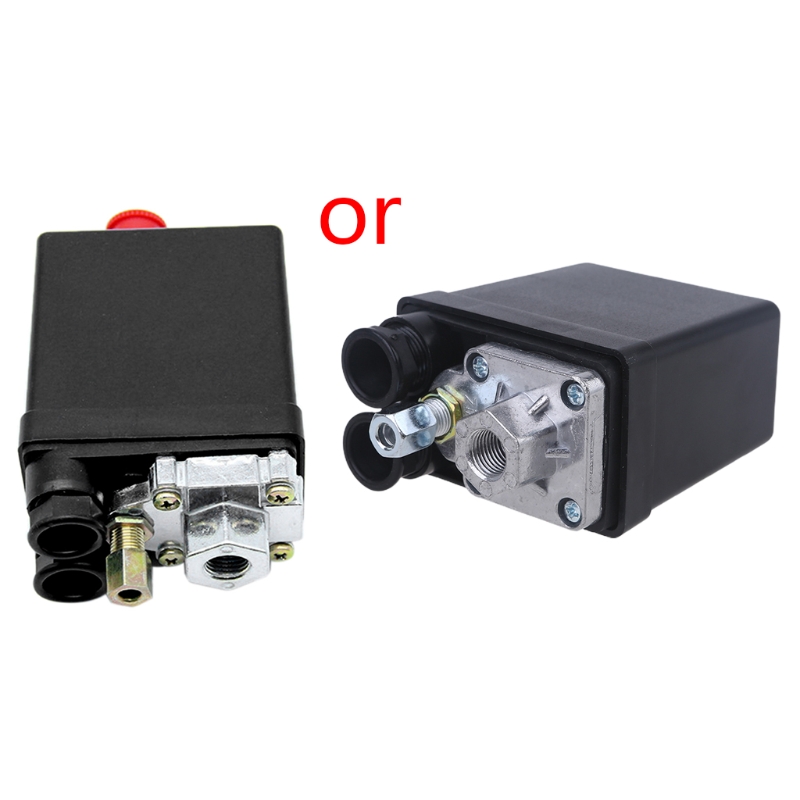 Heavy Duty Air Compressor Pressure Switch Control Valve 90-120PSI 1/4 Port for Small Compressing Machine: Brown