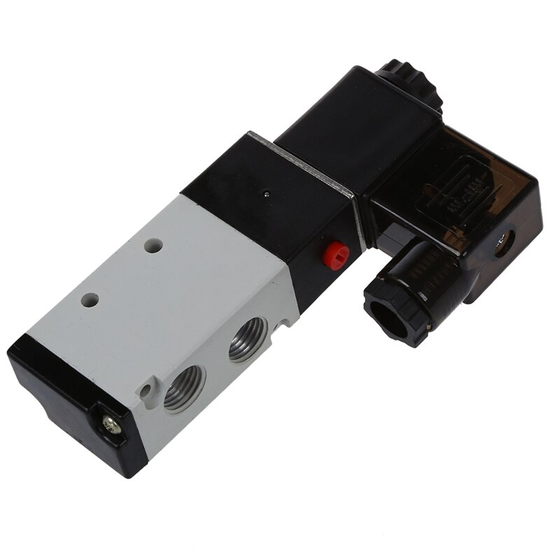 DC12V 5/2 Way Pneumatic Solenoid Valve 1/4" PT Thread 4V210-08 – Air, Oil, Water