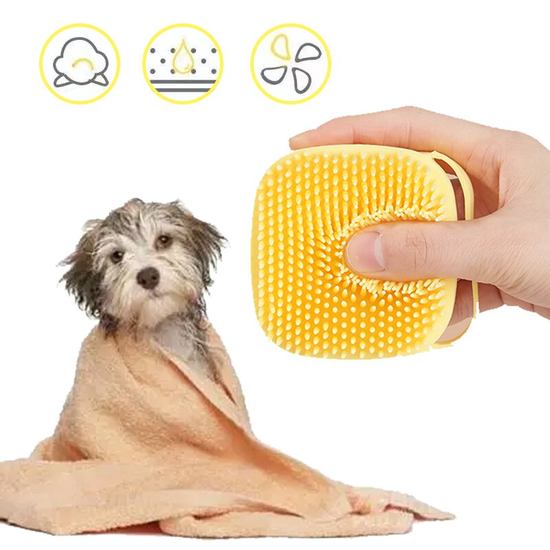 Zachte Hond Badkamer Massage Borstel Puppy Kat Shampoo Massage Kam Grooming Douche Borstel Honden Schoonmaken Tool Accessoires Chien