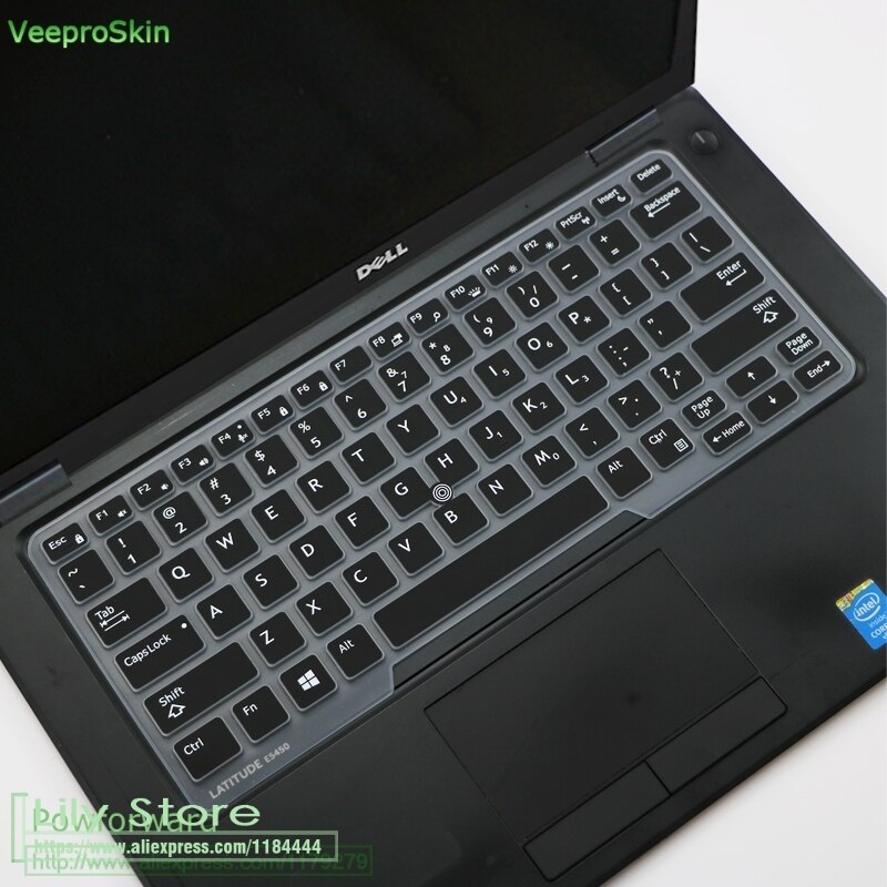 For Dell Latitude 7490 3340 E3340 E5450 E5470 E7450 14 inch Laptop Notgebook Keyboard Cover Protector Skin: black