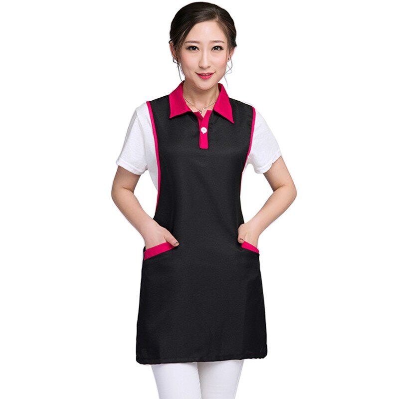 uniforme peluqueria mujer delantal Delantales de cocina para mujer, delantal de trabajo para peluquería, salón de belleza, Spa, corte de pelo, babero, capa de estilismo para el cabello, uniforme de tela de cintura: Apron S3