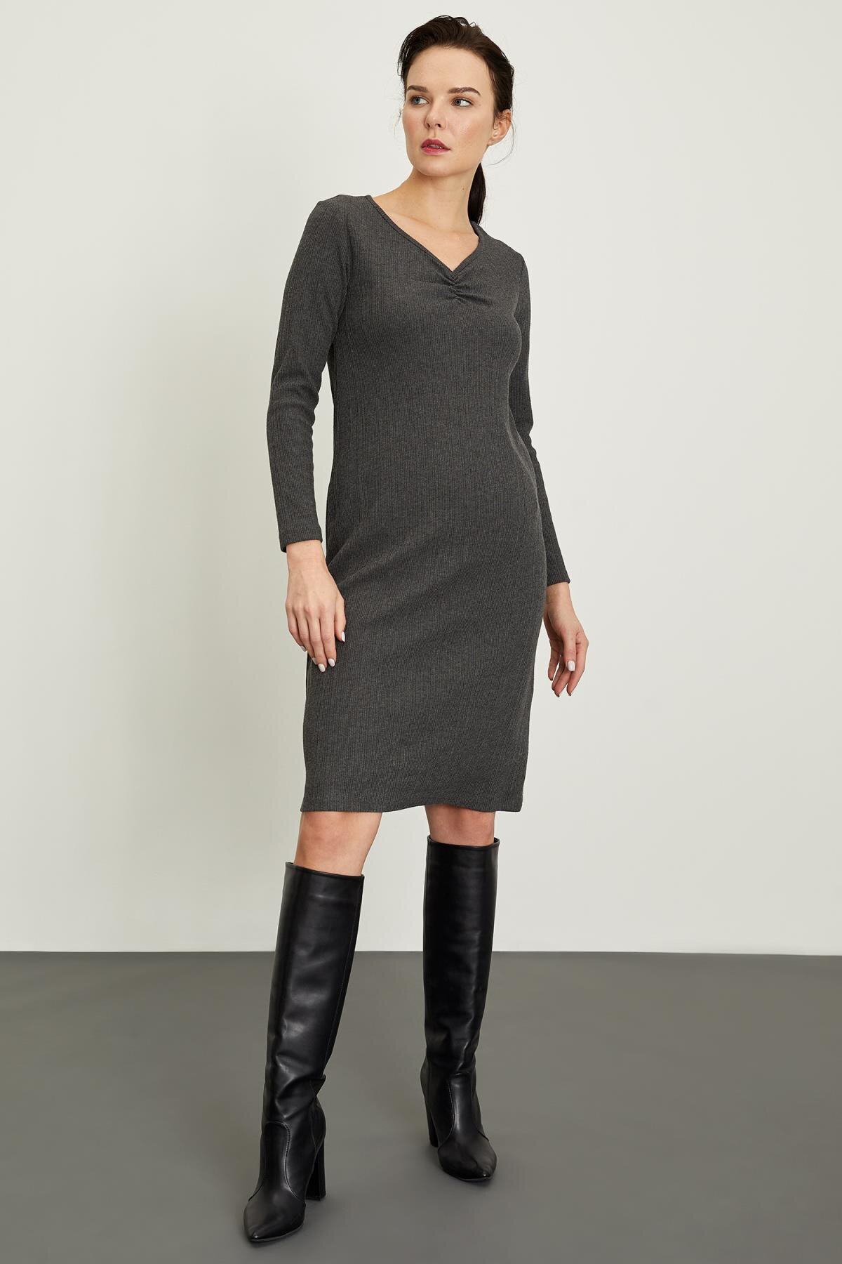 DeFacto hiver femme vêtements de maternité col en V robe de maternité grossesse enceinte confortable Season-T4994AZ20WN