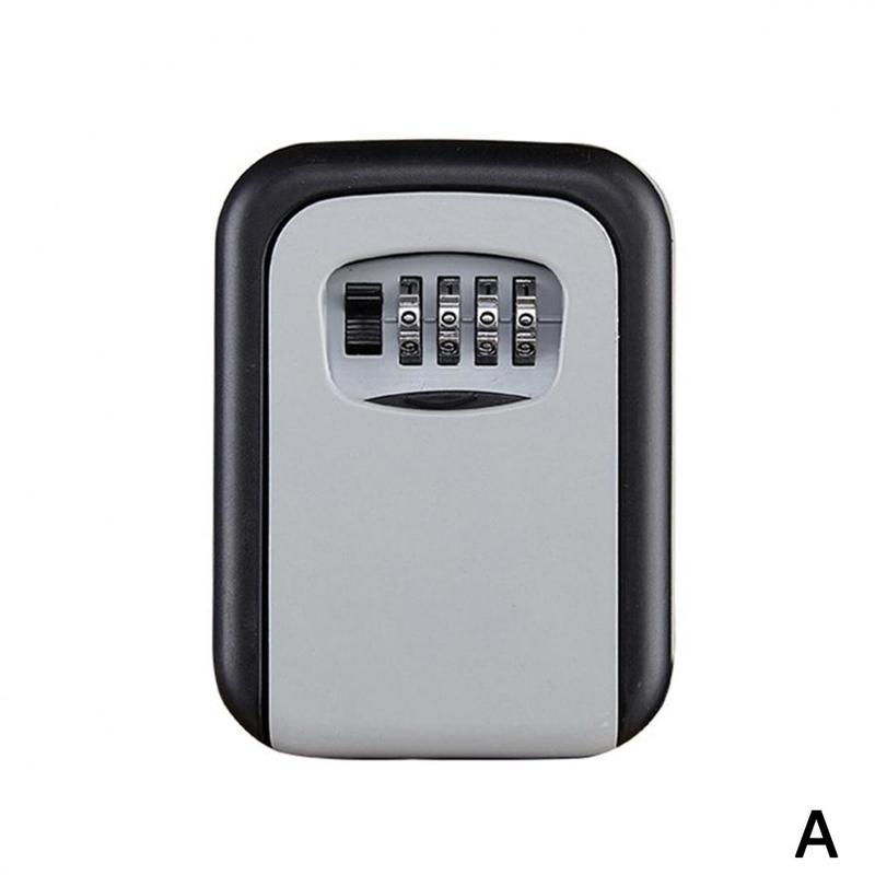 Key Lock Box Wall Mounted Aluminum Alloy Key Safe Box Weatherproof 4 Digital Combination Key Storage Lock Box Indoor Outdoor: A