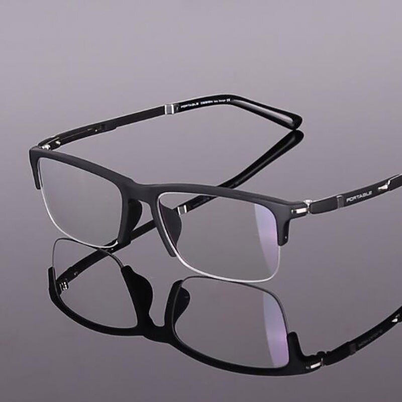 Toptical Commerciële TR90 Bijziendheid Half Bril Mannen Ultralichte Bril Business Brillen Pectacle Frame Brillen Mannen Computer: Black