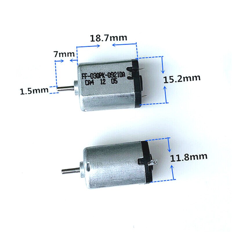 Micromotor eléctrico silencioso para coche, FF-030PK-09210 DC 3V 5V 6V 14800RPM 030, Mini micromotor para DIY, cerradura electrónica, coche, barco, Hobby, Juguetes