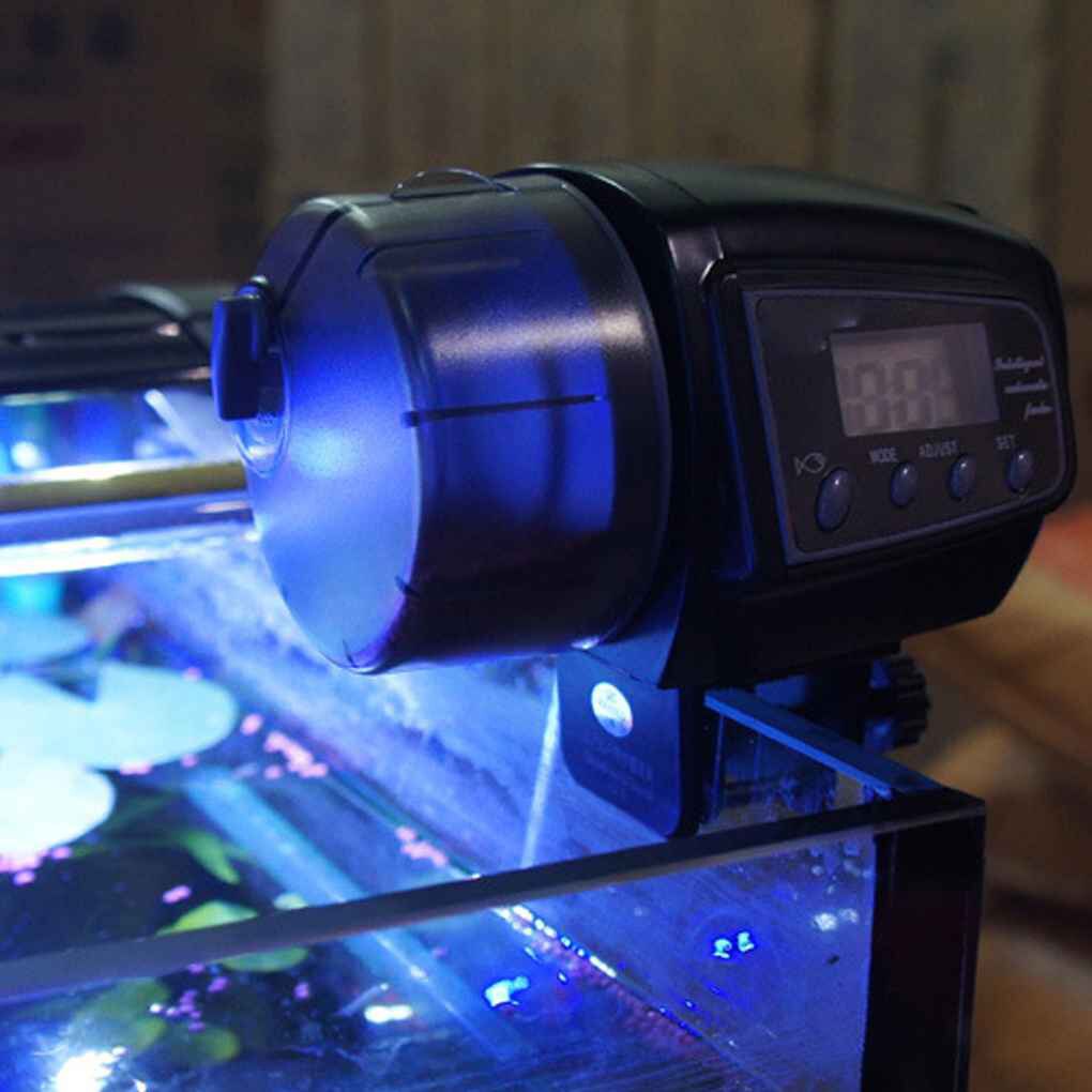 Smart Automatische Feeder Aquarium Fish Tank Vijver Wall Mount Lcd Timing Auto Visvoer Dispenser Aquarium Accessoires