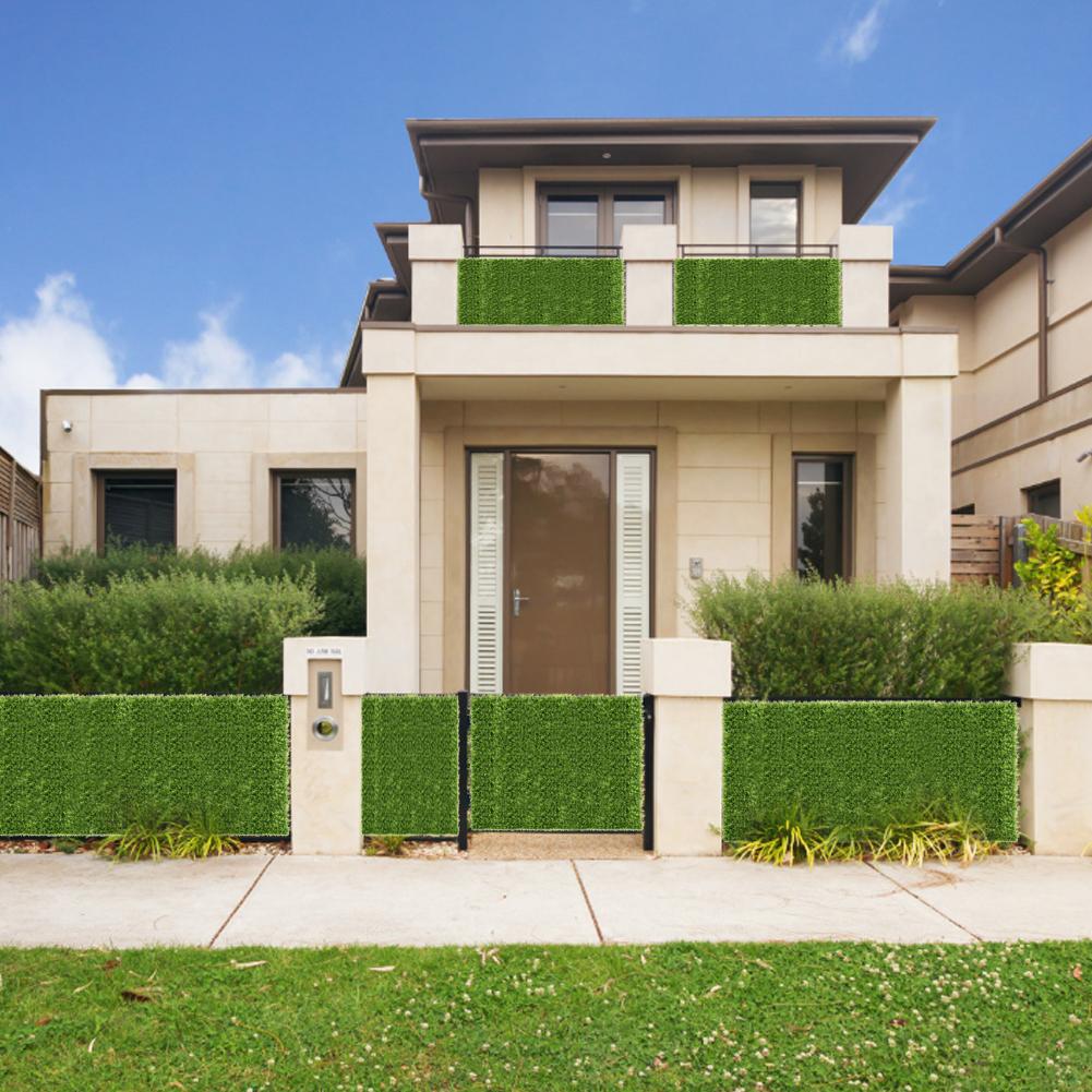 Artificial Hedge Plants Decorative Fence Privacy Screen Grass Lawn For Garden Backyard Home Greenhouse Garden Fence