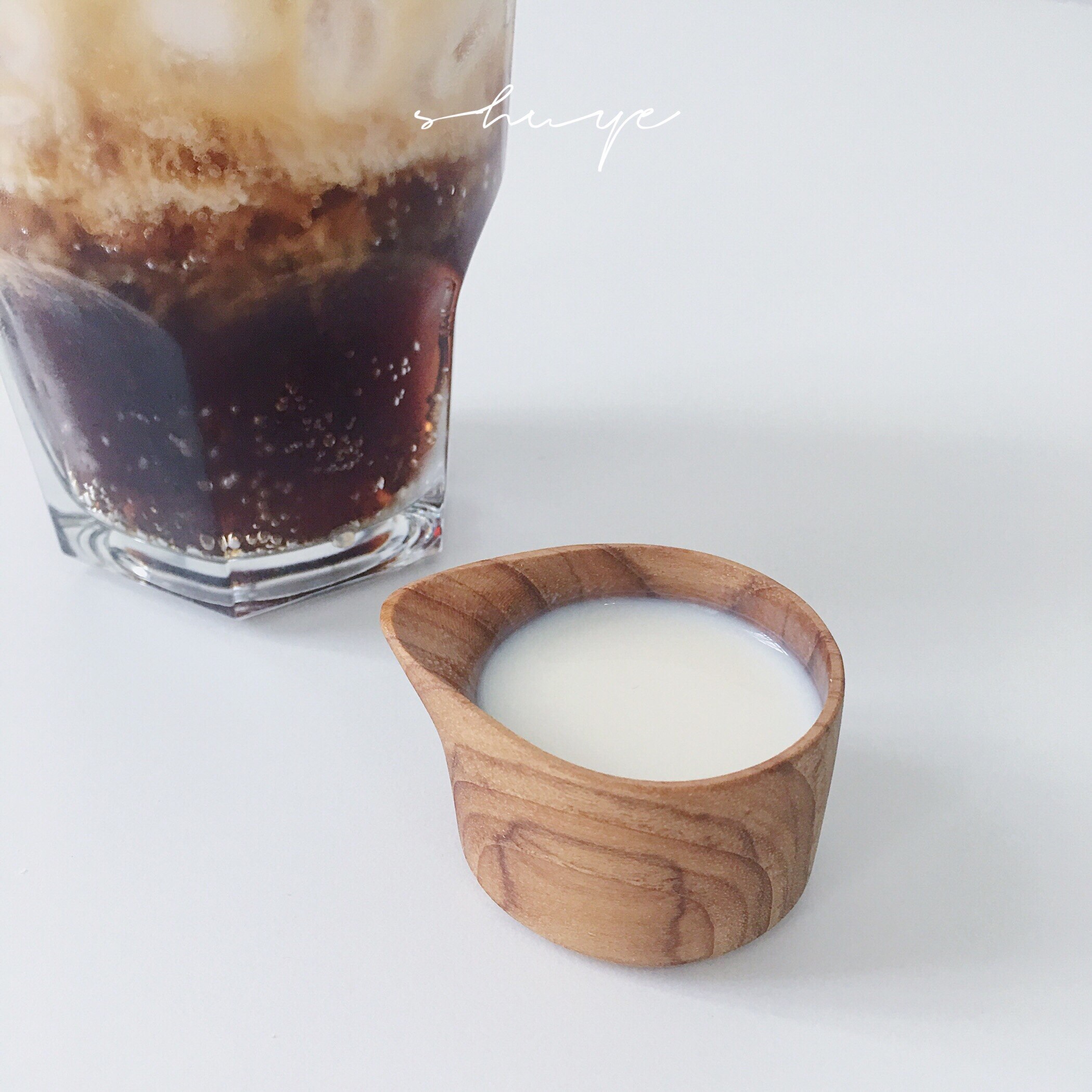 Mini træ kaffe mælkekande køkkenudstyr kaffeapparat praktisk kaffe mælk juice te krus hjemmekontor kan indeholde juice  la559