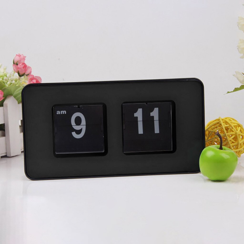 Automatisk flipklocka snygg modern skrivbordsvägg digital klocka heminredning