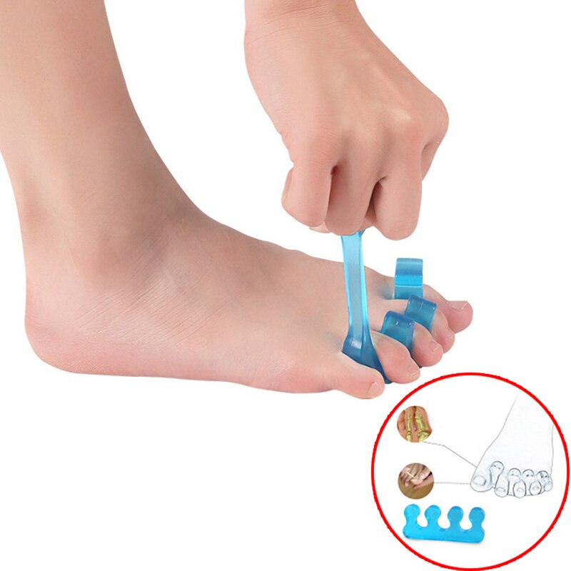 2Pcs/pair Soft Finger Spacer Manicure Pedicure Nail Toe Separating Straighteners Tool Silicone Toe Separator Flexible