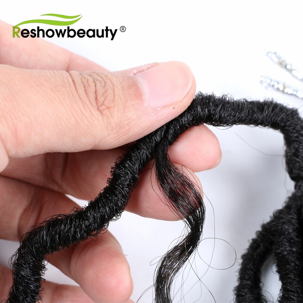 Braiding Hair Extension River Faux Locs Synthetic Curly Ends Crochet Hair 18 Inches 90 Gram RESHOWBEAUTY