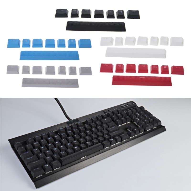 8 keys/Pack 6.5u Space Bar PBT Keycaps Double Shot Keycaps For Corsair STRAFE K65 K70 K95 Mechanical Keyboard Keycap