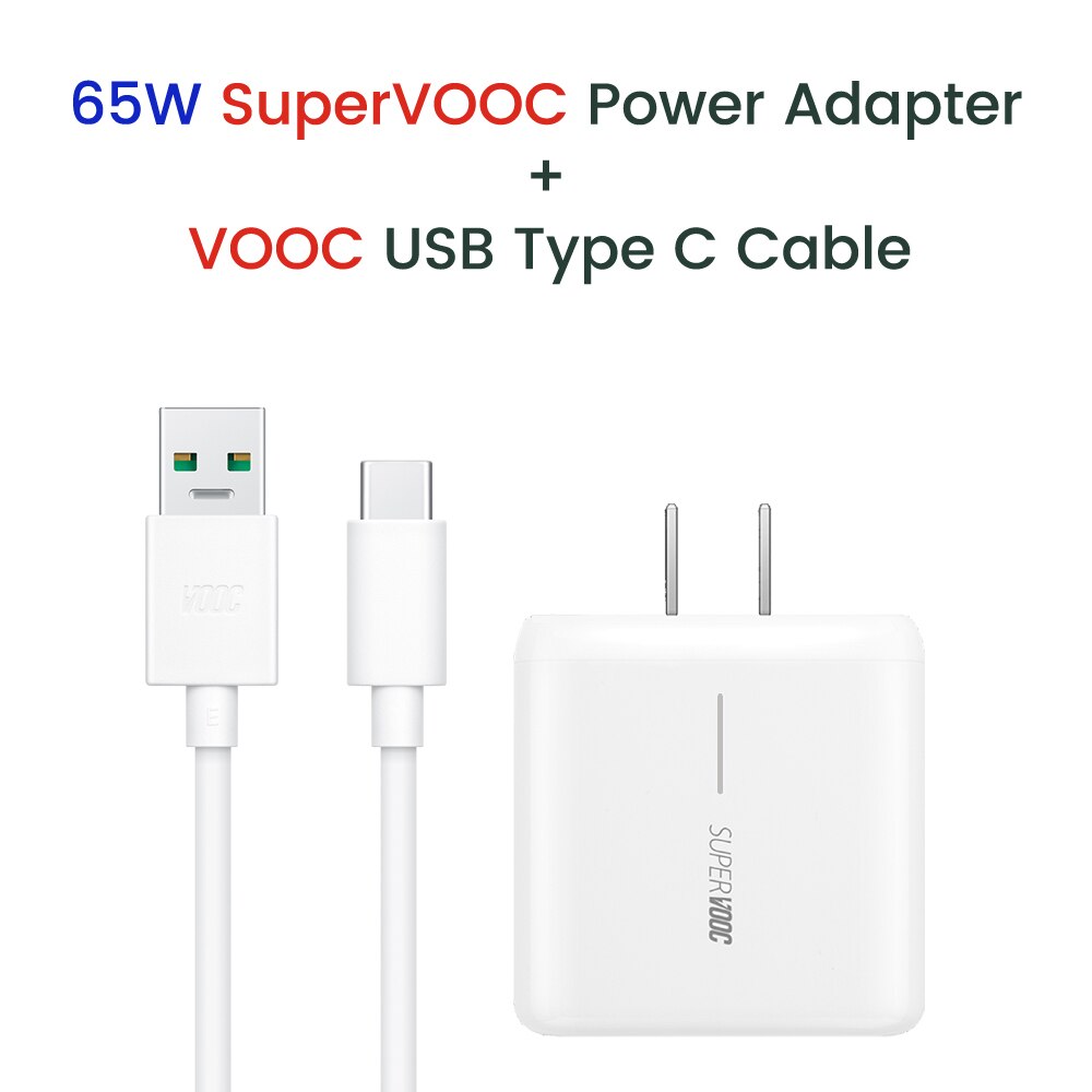 OPPO-cargador Original SuperVOOC 2,0 de 65W, cargador GaN para Find X2 Pro X Reno3 Pro Reno 2 Ace 2 Ace Z 2z 2f 10x zoom Find x a5 a9: US Plug BR Adapter / 65W Add Cable