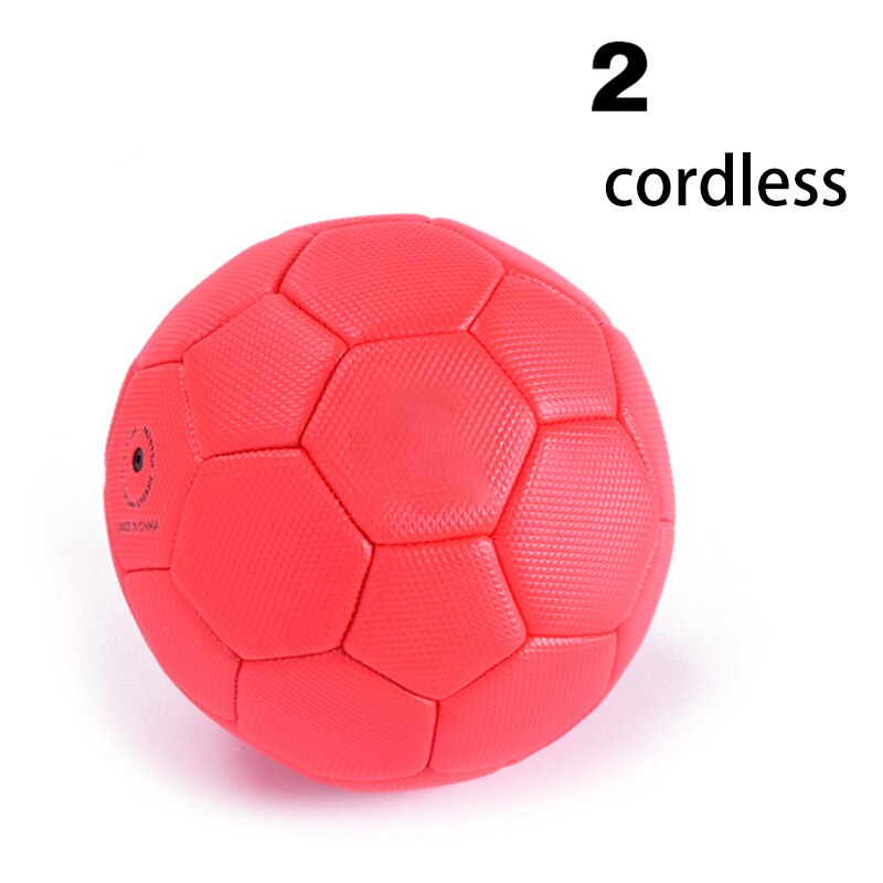 Kids Football Training Ball For Boys Grils Foot Ball Outdoor Equipment Training Practice Belt Pupils With Rope Soccer Ball: cordless red