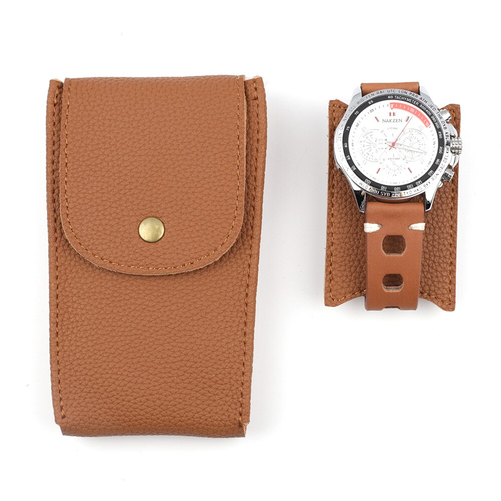 Handgemaakte Lederen Horloge Case 13Cm * 8Cm * 2.2Cm Horloge Speciale Beschermhoes Een Verscheidenheid Van Kleuren optionele Unisex