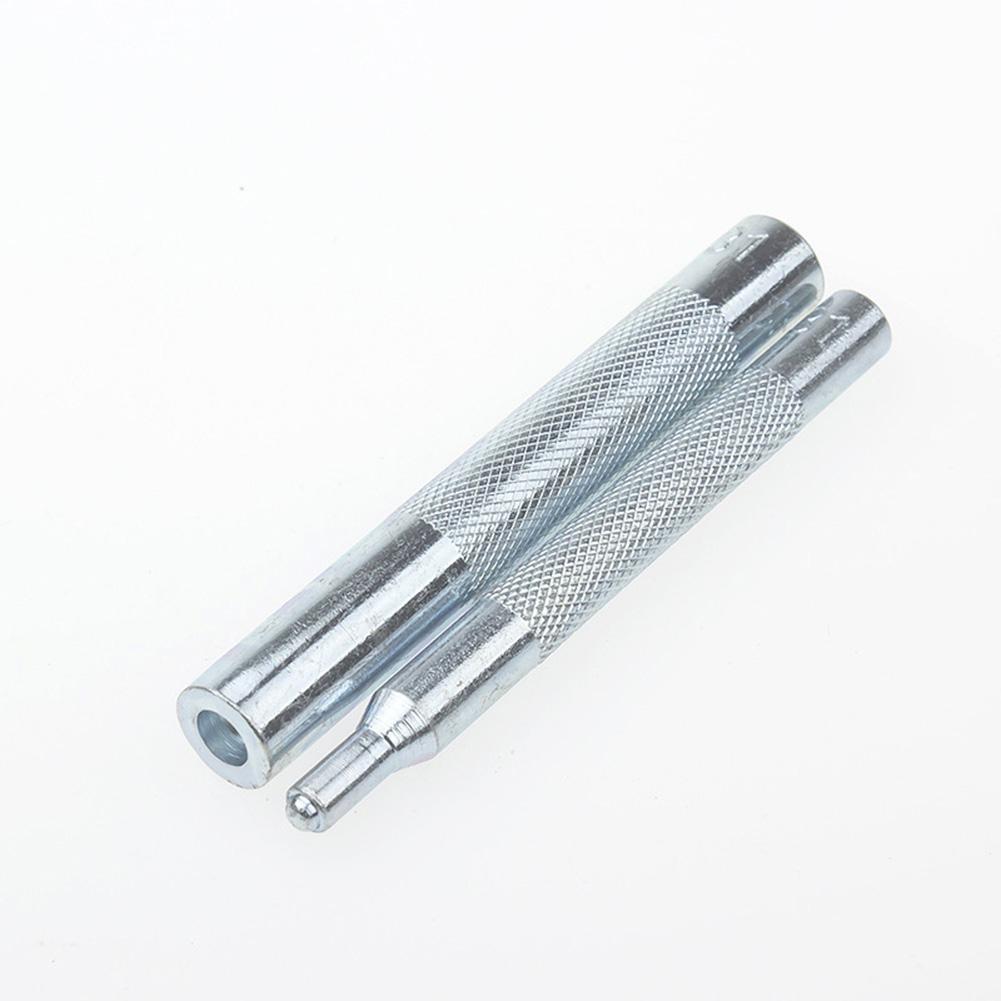 11 unids/set de herramientas de artesanía de cuero de Metal troquelado agujero broche remache botón Kit de punzones básico para DIY perforadora de cuero remache