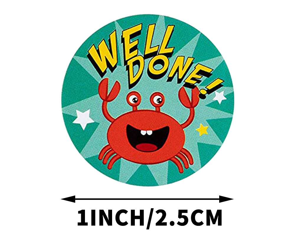 500 Pcs Reward Stickers Motivational Stickers Roll for Kids for School Reward Students Teachers Cute Animals Stickers Labels