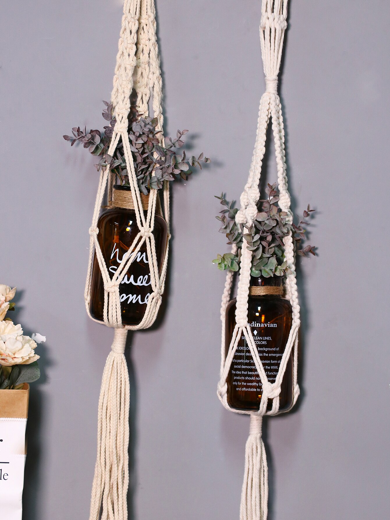 macrame hanging planter macrame wall hanging plant hanger hanging basket flowers garden hanging pot garden decoration balcony