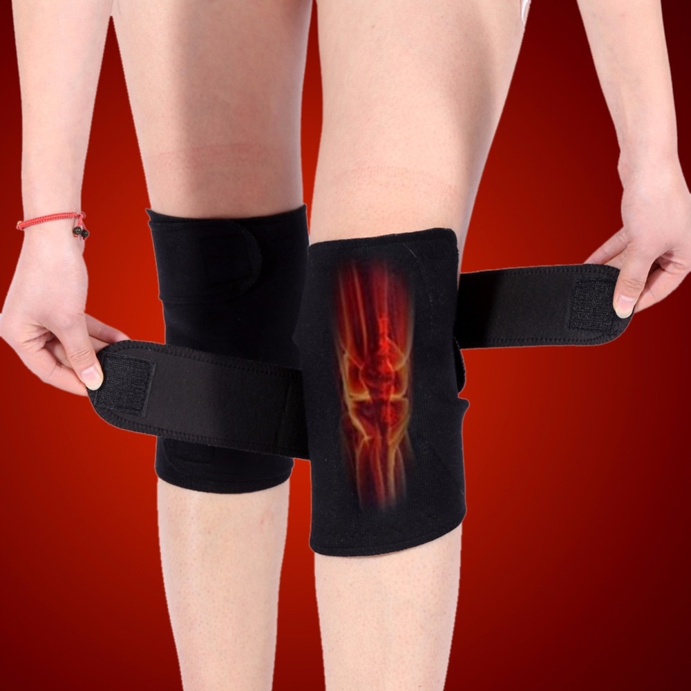 1 paar Toermalijn zelfopwarming Kneepad Magnetische Therapie Knie Ondersteuning Toermalijn Knie Brace Belt Knie Massager Pad Knie Mouw