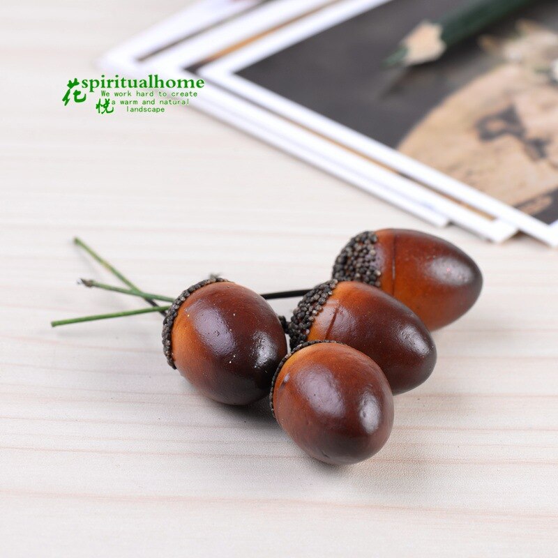 6 Pcs Artificial Pine Cone for Mininature Succulents Potted Plant