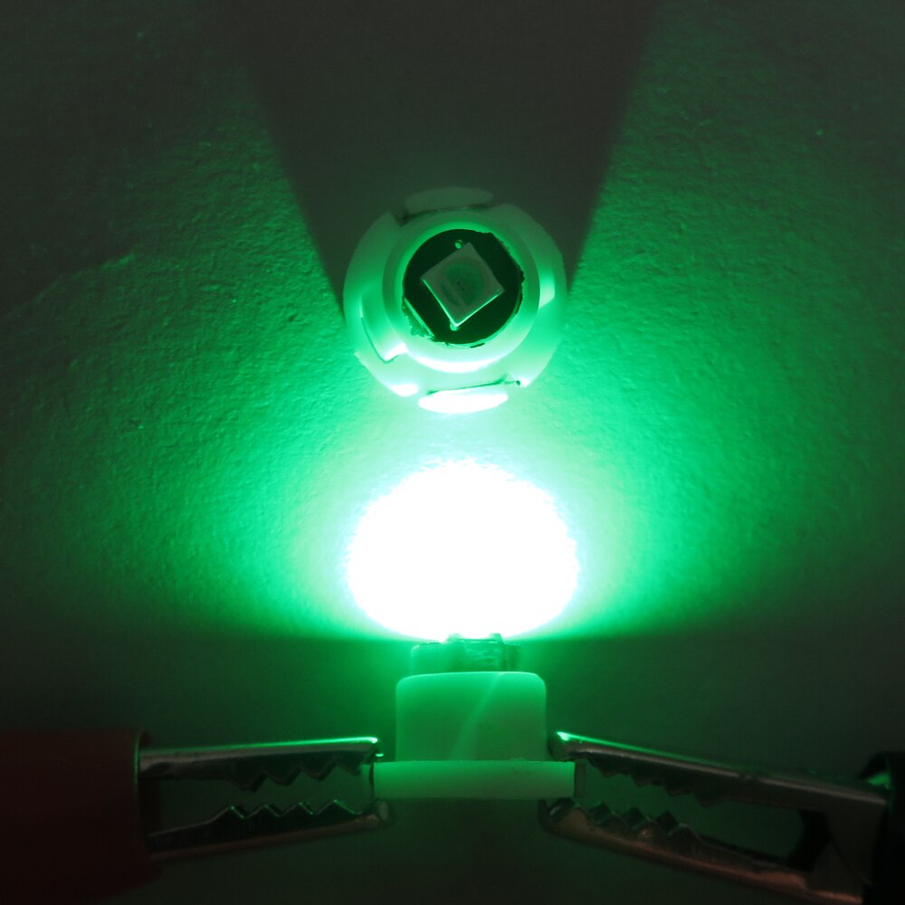 WLJH 10x Auto Led T4.2 Neo Wedge Dash Instrument Panel LED Light Gauge Cluster Lampen Heater EEN/c Klimaat controle Klok Lamp: Groen