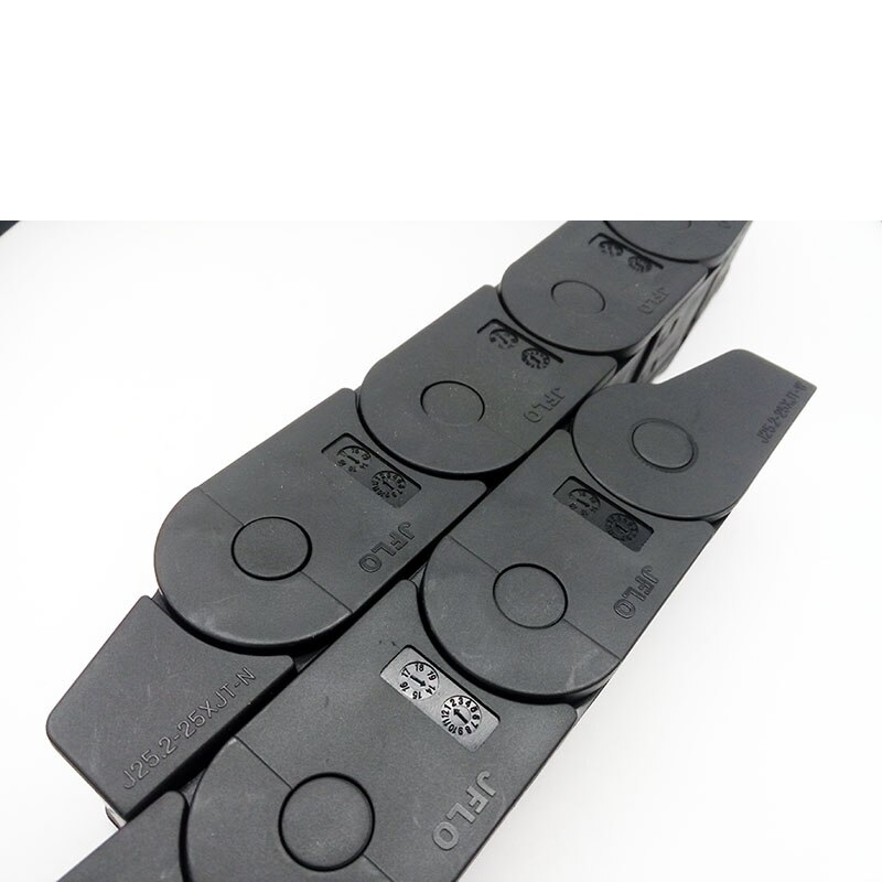 Jflo 25X25Mm 1 Meter Plastic Draad Carrier Kabel Drag Chain Gesloten Open Op Beide Zijden Met Connectoren voor Cnc