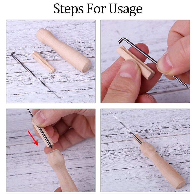 11 PCS Needle Felting Needle Felting Kit Diy Wool Felt Needle Felting Kit Diy with Punch Tool Handle Wool Felt Pocked Needles
