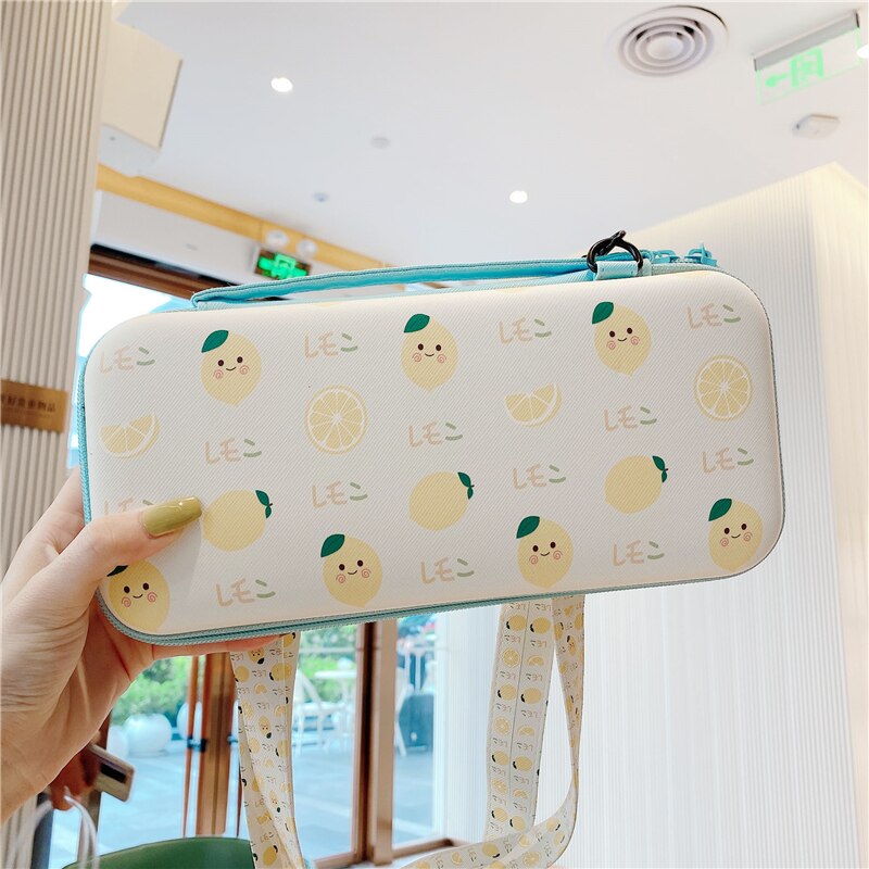 Süße Frucht Schalter Lagerung Tasche PU Wasserdichte Hard Cover Shell NS Schutzhülle Box Durchführung Fall Für Nintendo Schalter Zubehör: K05